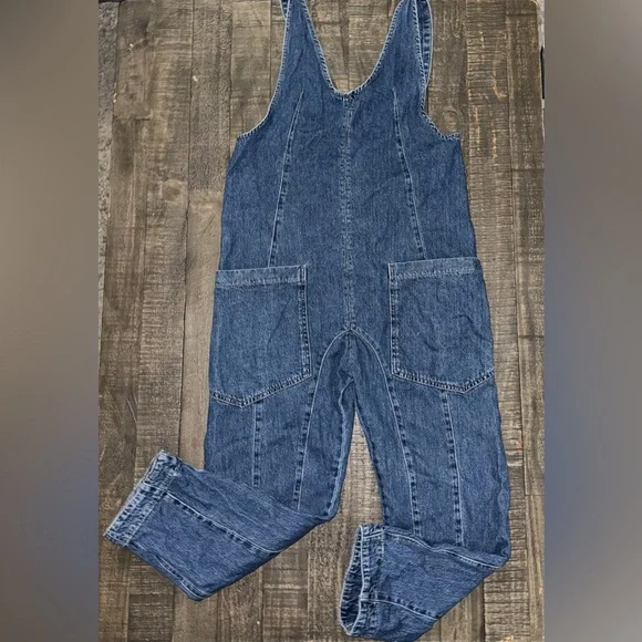 Free People We The Free High Roller Jumpsuit XS Slouchy Wide Leg Boho EUC - Picture 6 of 7